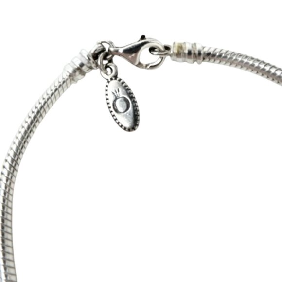 PANDORA~Moments~ALE 925 Sterling Silver Lobster Clasp Snake Charm Bracelet 8.3" - Picture 5 of 5